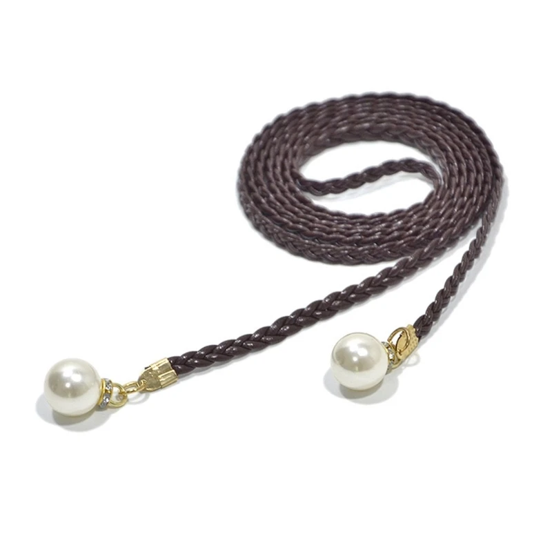 Vintage Bohemian Thin Belt Summer White Pearl Decors Braided Belt for Summer 57BD
Vintage Bohemian Thin Belt Summer White Pearl Decors Braided Belt for Summer 57BD