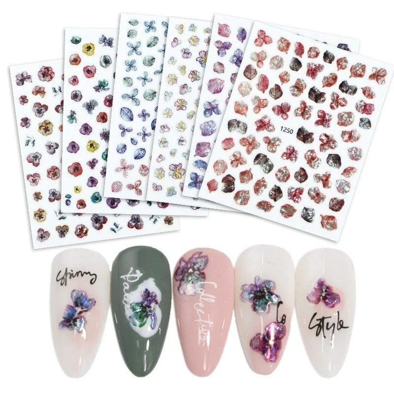 3D Nail Stickers Nail Art Oil Painting Laser Flower Japanese Flower Leaf Gradient Nail Sticker For Nails Tips Beauty
3D Nail Stickers Nail Art Oil Painting Laser Flower Japanese Flower Leaf Gradient Nail Sticker For Nails Tips Beauty