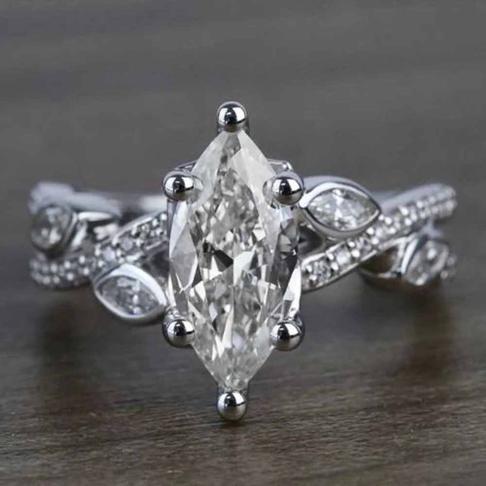 Huitan Delicate Twine Design Women Ring Marquise Crystal Stone Full Paved Dazzling CZ Wedding Party Finger Rings Trendy Jewelry
Huitan Delicate Twine Design Women Ring Marquise Crystal Stone Full Paved Dazzling CZ Wedding Party Finger Rings Trendy Jewelry