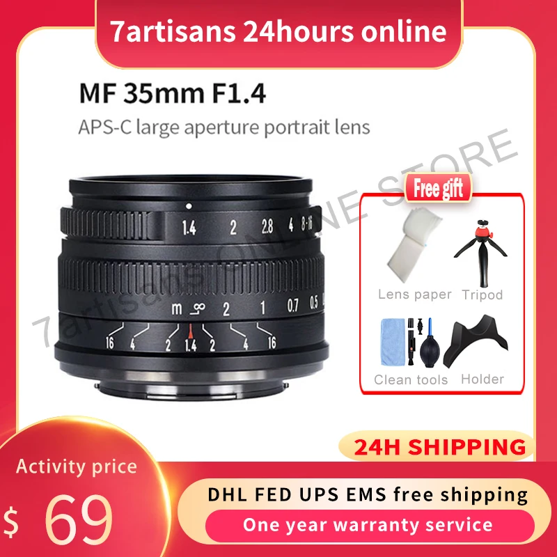 7artisans 35mm F1.4mark II aps-c prime lens for Sony E mount A7/Fuji XF/Canon eos-m/M4/3mount/Nikon Z Free shipping support drop
7artisans 35mm F1.4mark II aps-c prime lens for Sony E mount A7/Fuji XF/Canon eos-m/M4/3mount/Nikon Z Free shipping support drop