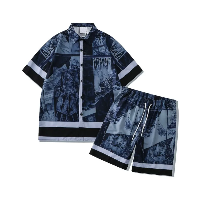 Men Outfit Set 2022 High Street Printed Shirt Suits Retro Nautical Full Print Positioning Shirts Casual Cardigan Shorts Suits
Men Outfit Set 2022 High Street Printed Shirt Suits Retro Nautical Full Print Positioning Shirts Casual Cardigan Shorts Suits