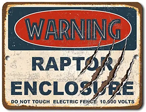 Dinosaur Tin Sign Warning Raptor Enclosure Classic Movie Poster Bar Movie Wall Club Indoor and Outdoor Wall Retro Decoration
Dinosaur Tin Sign Warning Raptor Enclosure Classic Movie Poster Bar Movie Wall Club Indoor and Outdoor Wall Retro Decoration