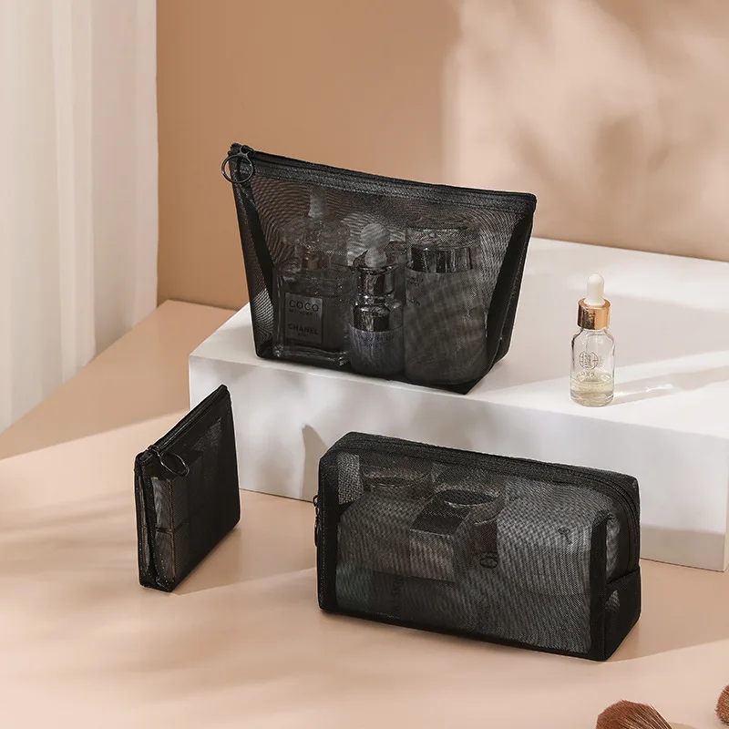 1PCS Makeup Bag Women Small Large Mesh Transparent Cosmetic Bag Organizer for Cosmetics Black Storage Pencil Cases Neceser Pouch
1PCS Makeup Bag Women Small Large Mesh Transparent Cosmetic Bag Organizer for Cosmetics Black Storage Pencil Cases Neceser Pouch