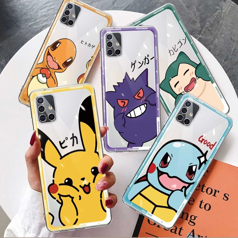 

Case Shell For Samsung Galaxy A13 5G A12 A51 A53 A21s A52 A32 4G A72 A33 A31 A22 A73 A23 A71 A52s Pokemon Pikachu Squirtle Art