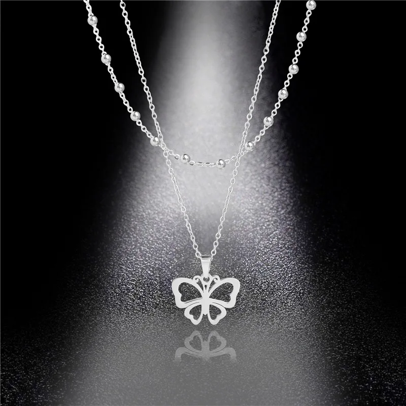 Temperament Butterfly Double Layer Necklace Women's Trendy Simple Versatile Cold Wind Necklace Clavicle Chain
Temperament Butterfly Double Layer Necklace Women's Trendy Simple Versatile Cold Wind Necklace Clavicle Chain