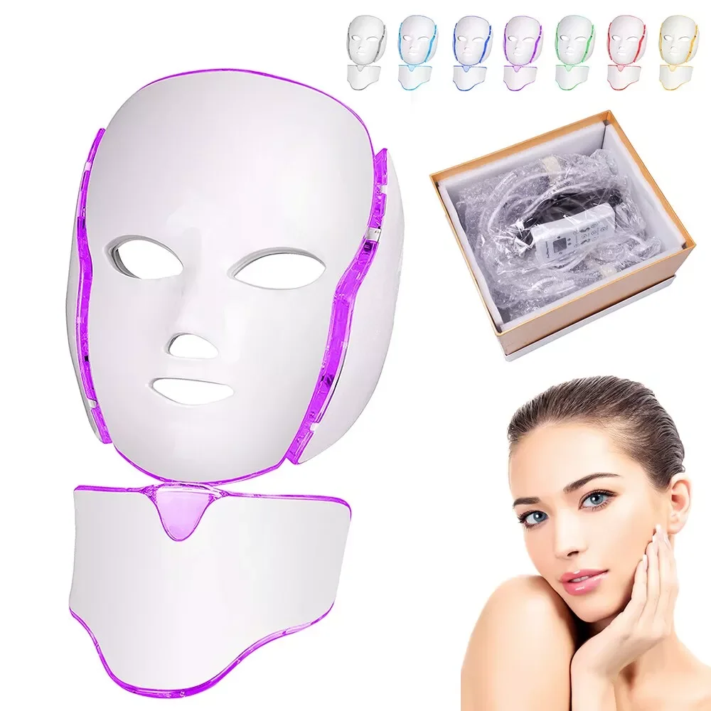 LED Facial Mask Photon 7 Colors Light Face Mask Beauty Machine Neck Therapy Skin Rejuvenation Anti Wrinkle Acne Tighten Skincare
LED Facial Mask Photon 7 Colors Light Face Mask Beauty Machine Neck Therapy Skin Rejuvenation Anti Wrinkle Acne Tighten Skincare