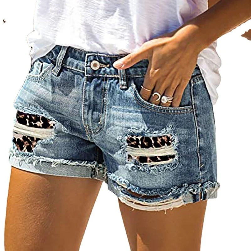 Summer Women's Leopard Camouflage Ripped Patch Jeans New Female Fashion Casual Denim Shorts Hot Mid Waist Straight Short Indie
Summer Women's Leopard Camouflage Ripped Patch Jeans New Female Fashion Casual Denim Shorts Hot Mid Waist Straight Short Indie
