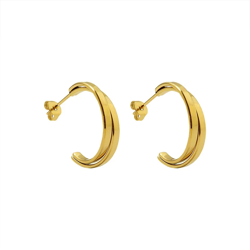 Wholesale Trendy Simple Double Hoop Earrings For Women Girl Gold Circle Round Minimalist Earrings 2022 NEW Party Jewelry Gift
Wholesale Trendy Simple Double Hoop Earrings For Women Girl Gold Circle Round Minimalist Earrings 2022 NEW Party Jewelry Gift