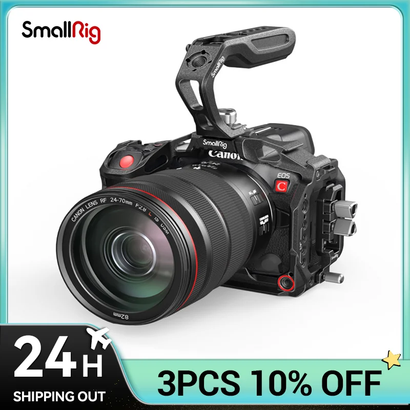 SmallRig "Black Mamba" Handheld Kit for Canon EOS R5 C with Top Handle Extended Baseplate and HDMI & USB-C Cable Clamp 3891
SmallRig "Black Mamba" Handheld Kit for Canon EOS R5 C with Top Handle Extended Baseplate and HDMI & USB-C Cable Clamp 3891