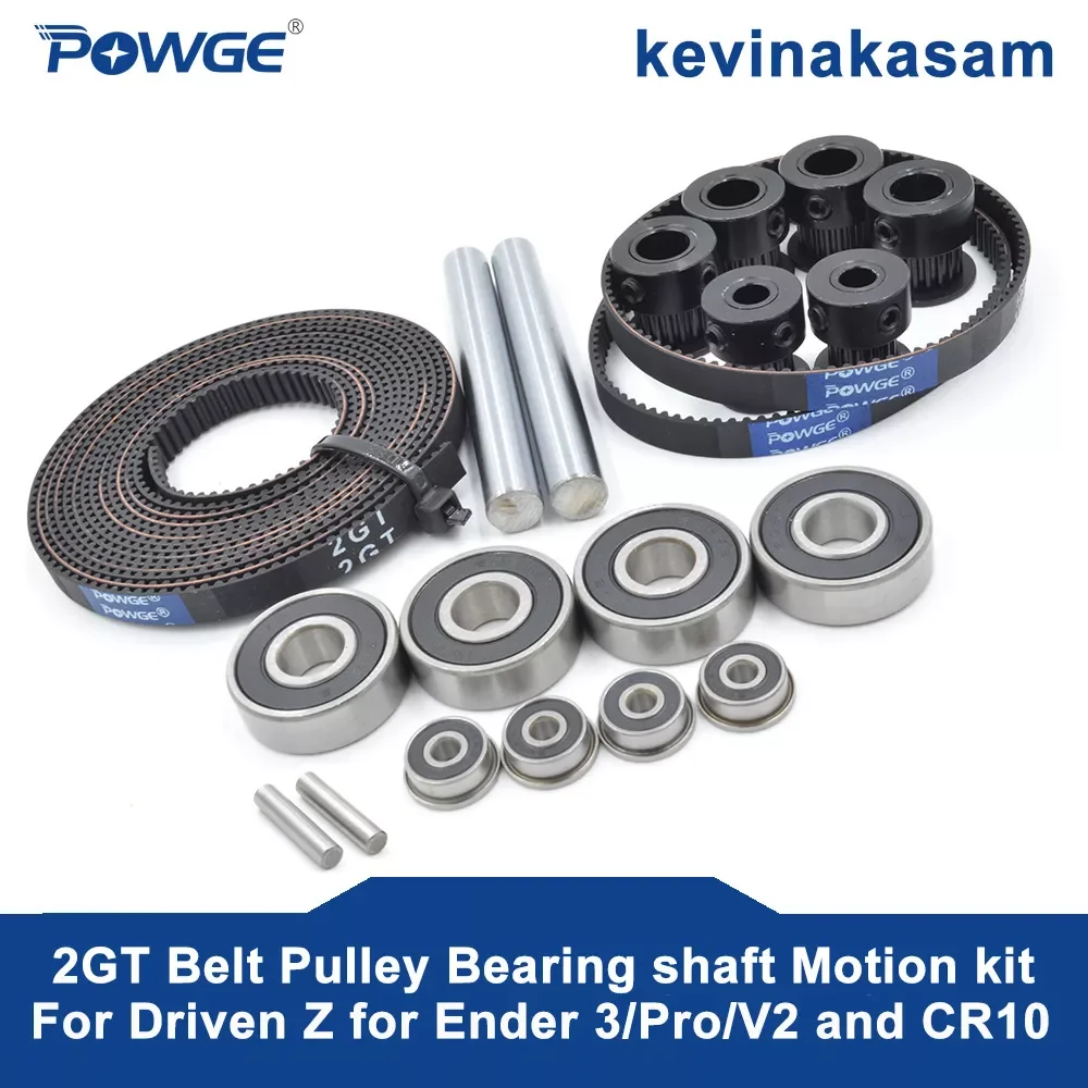 POWGE kevinakasam GT2 2GT Timing Belt Pulley Bearing Motion kit for Driven Z for Ender 3/Pro/V2 and CR10 i3 Creality 3D printer
POWGE kevinakasam GT2 2GT Timing Belt Pulley Bearing Motion kit for Driven Z for Ender 3/Pro/V2 and CR10 i3 Creality 3D printer