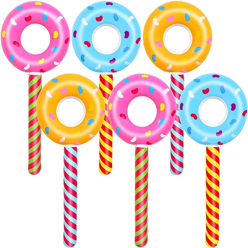3 Color Inflatable Doughnut Stick Toys PVC Blowing Lollipop for Kids Birthday Party Wedding Decoration Donut Game Cheering Props
3 Color Inflatable Doughnut Stick Toys PVC Blowing Lollipop for Kids Birthday Party Wedding Decoration Donut Game Cheering Props