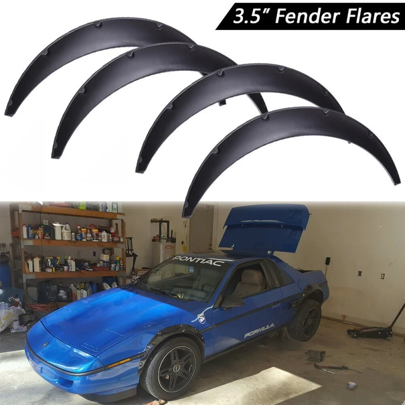 3.5"; Fender Flares Mudguard Body Kit Wheel Arch Cover For Pontiac Fiero 1984-88
3.5"; Fender Flares Mudguard Body Kit Wheel Arch Cover For Pontiac Fiero 1984-88