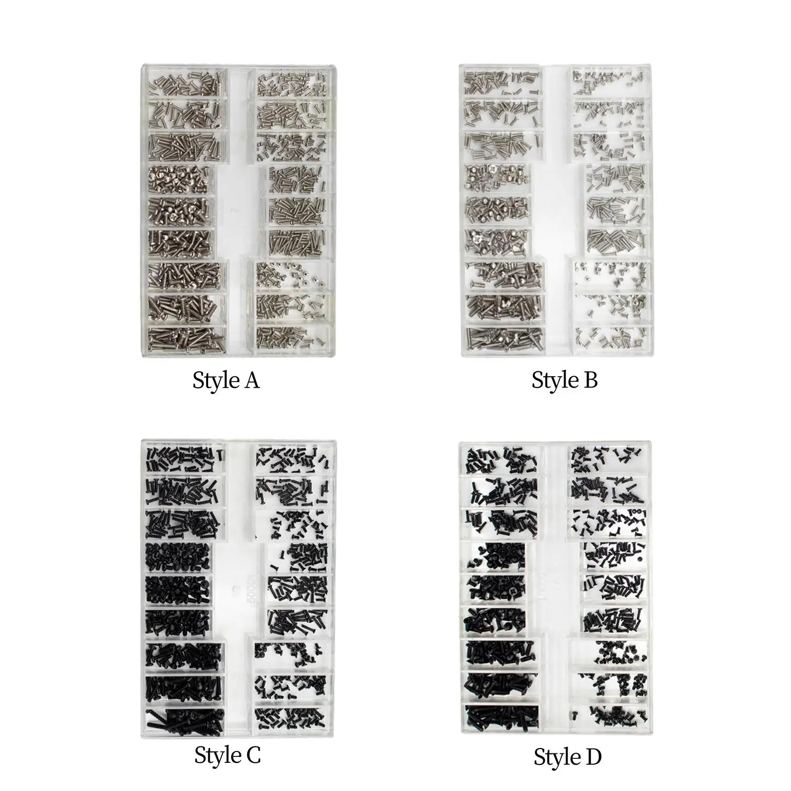 500pcs/Set 18 Types Mini Screw Nuts Universal with Storage Box Screw Assortments for Notebook Repair Head Screw Assortments
500pcs/Set 18 Types Mini Screw Nuts Universal with Storage Box Screw Assortments for Notebook Repair Head Screw Assortments