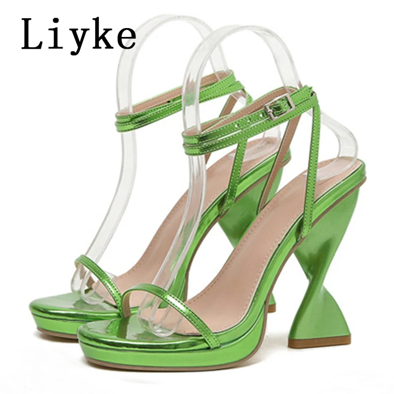Liyke 2022 Summer New Arrival Fashion Green Gold Women Sandals Narrow Band High Heels Ladies Gladiator Shoes Dress Party Pumps
Liyke 2022 Summer New Arrival Fashion Green Gold Women Sandals Narrow Band High Heels Ladies Gladiator Shoes Dress Party Pumps