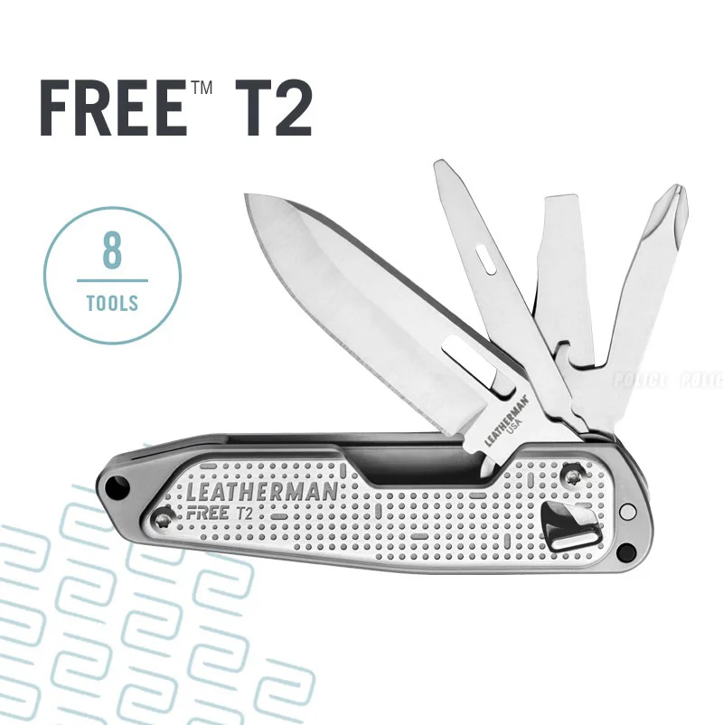 

LEATHERMAN - FREE T2 8 In 1 Multitool Outdoor Camping Supplies Folding Knife Tactical Survival Hunting EDC Nature Hike Portable