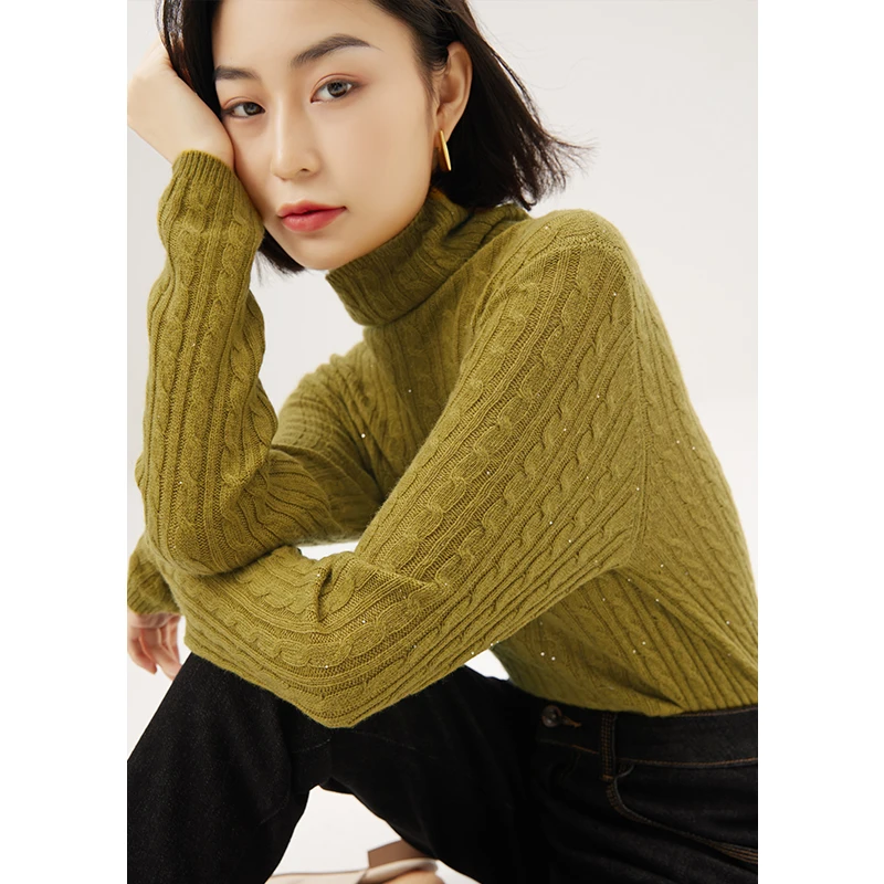 Fashion Design Turtleneck Sweaters Women Basic Style Long Sleeve Top 100% Wool Vintage Autumn/Winter A-straight Vestidos
Fashion Design Turtleneck Sweaters Women Basic Style Long Sleeve Top 100% Wool Vintage Autumn/Winter A-straight Vestidos