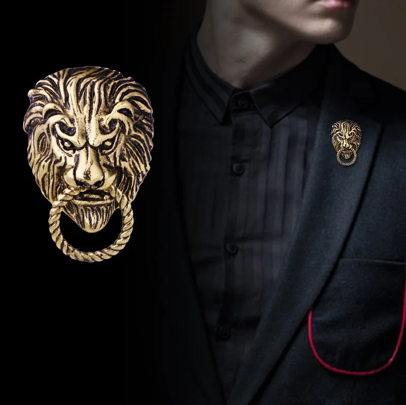 New Retro Animal Lion Head Brooch Fashion Men's Suit Shirt Collar Pin Needle Badge Lapel Pins and Brooches Jewelry Accessories
New Retro Animal Lion Head Brooch Fashion Men's Suit Shirt Collar Pin Needle Badge Lapel Pins and Brooches Jewelry Accessories