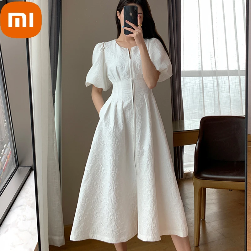 Винтажное платье Xiaomi во французском стиле, праздничное белое платье с короткими рукавами-фонариками, на молнии спереди, ТРАПЕЦИЕВИДНОЕ обл...
Винтажное платье Xiaomi во французском стиле, праздничное белое платье с короткими рукавами-фонариками, на молнии спереди, ТРАПЕЦИЕВИДНОЕ обл...