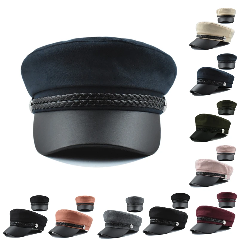 Кепка Женская в стиле милитари, повседневная шапка с плоским верхом, с кожаными полями, для студентов, путешествий, весна-осень
Кепка Женская в стиле милитари, повседневная шапка с плоским верхом, с кожаными полями, для студентов, путешествий, весна-осень