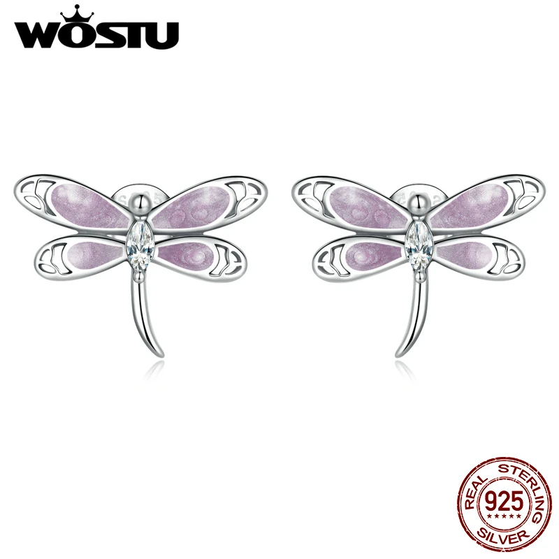 WOSTU Real 925 Sterling Silver Nature Dragonfly Stud Earrings For Women Hollow Animal Ear Studs Wedding Fine Jewelry Gift E1414
WOSTU Real 925 Sterling Silver Nature Dragonfly Stud Earrings For Women Hollow Animal Ear Studs Wedding Fine Jewelry Gift E1414