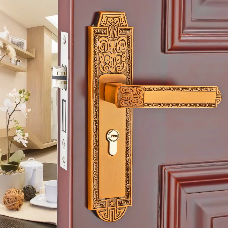European interior bedroom door lock mechanical door lock household mute solid wood door handle
European interior bedroom door lock mechanical door lock household mute solid wood door handle