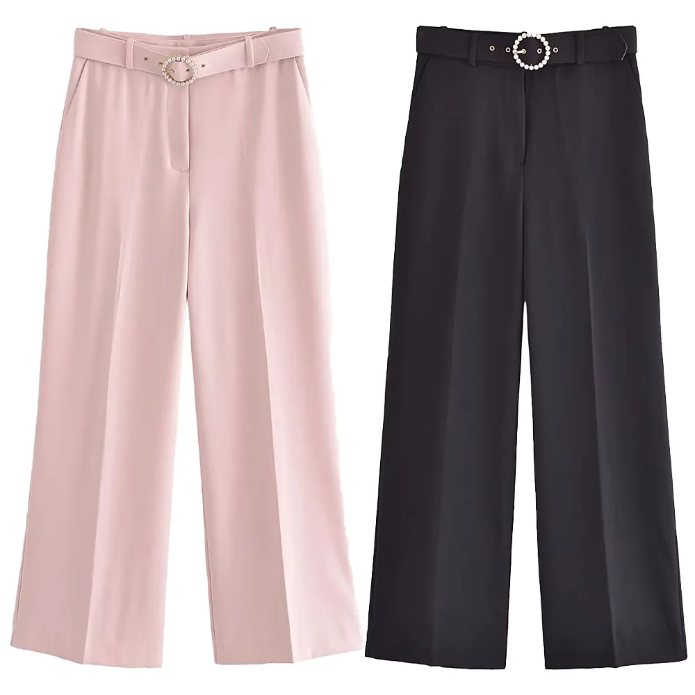Новинка, модная женская одежда для ранней осени, темпераментные милые универсальные широкие брюки с высокой талией и пряжкой из искусственного жемчуга
Новинка, модная женская одежда для ранней осени, темпераментные милые универсальные широкие брюки с высокой талией и пряжкой из искусственного жемчуга