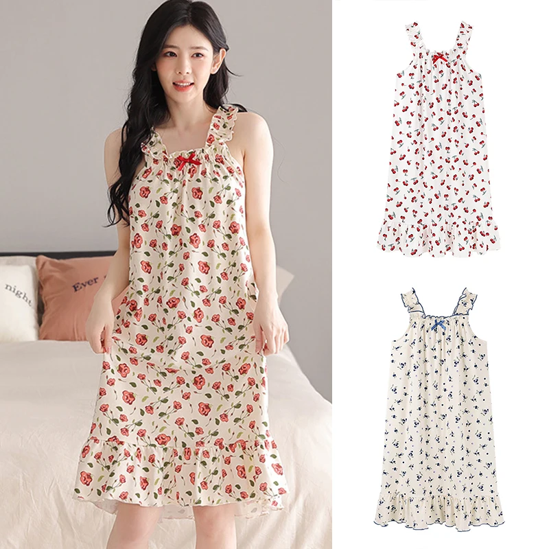 Women Cute Ladies Camisole Vest Dress Summer Kawaii Nightdress Sling Sweet Style Dress Homewear Daily 
Women Cute Ladies Camisole Vest Dress Summer Kawaii Nightdress Sling Sweet Style Dress Homewear Daily