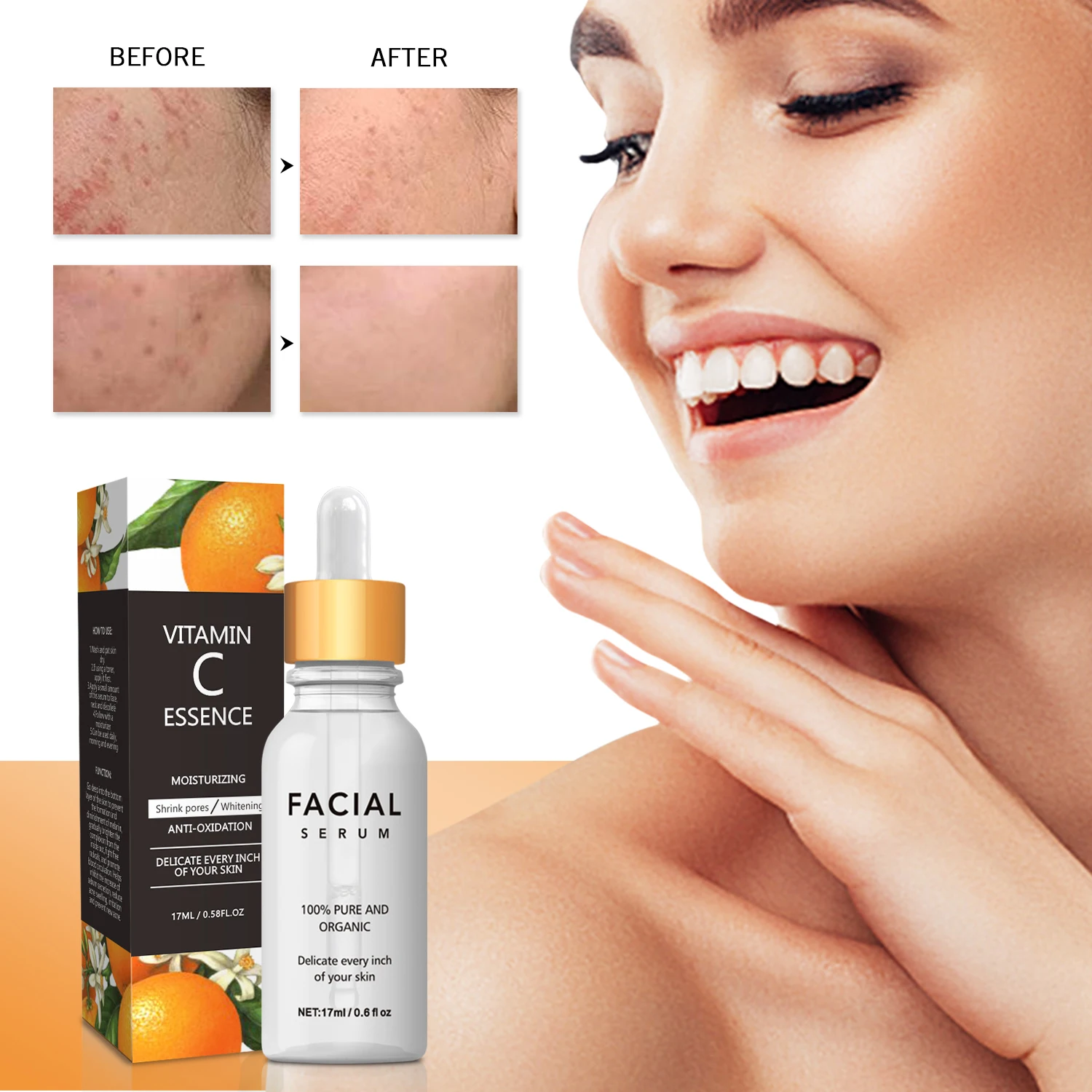 Vitamin C Face Serum Serum Anti-aging Whitening Serum Oil Facial Serum Hyaluronic Acid Face Serum Anti-wrinkle Serum Skin Care
Vitamin C Face Serum Serum Anti-aging Whitening Serum Oil Facial Serum Hyaluronic Acid Face Serum Anti-wrinkle Serum Skin Care