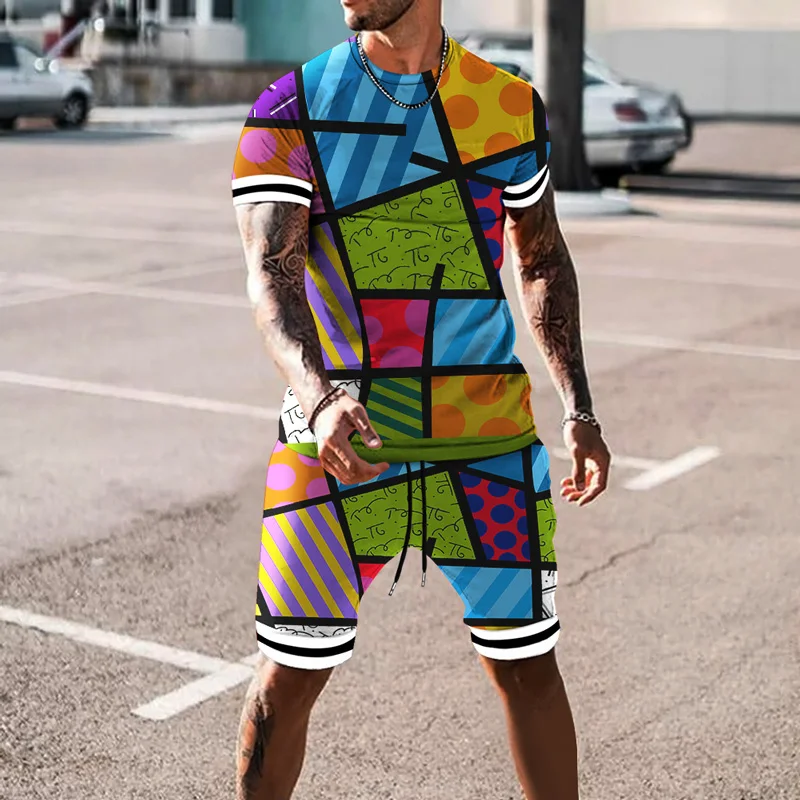 Summer Men's Suit T Shirt Shorts 2 Piece Sweater Oversized Clothing Trend Retro Streetwear Smiley 3d Print
Summer Men's Suit T Shirt Shorts 2 Piece Sweater Oversized Clothing Trend Retro Streetwear Smiley 3d Print