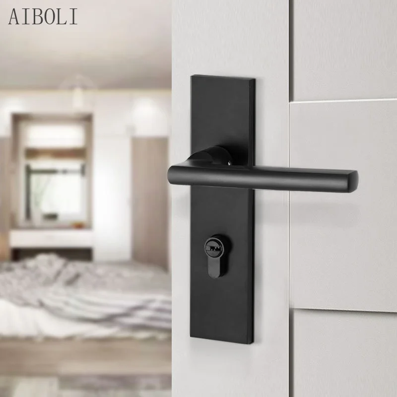 Indoor Bedroom Door Lock Household Magnetic Silent Wooden Door Lock Space Aluminum Handle Mechanical Door Lock
Indoor Bedroom Door Lock Household Magnetic Silent Wooden Door Lock Space Aluminum Handle Mechanical Door Lock
