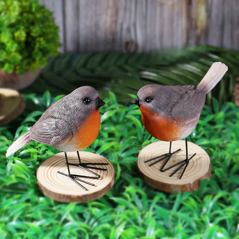 2Pcs/Set Resin Robin Birds Redbreast Mockingbird Home Decor Fairy Garden Animal Farmhouse Decor Figurines Gift
2Pcs/Set Resin Robin Birds Redbreast Mockingbird Home Decor Fairy Garden Animal Farmhouse Decor Figurines Gift