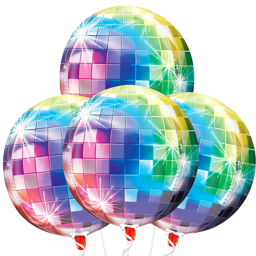 4pcs Disco Ball Balloon 22Inch for 80s Party Decoration 90s Boy Girl Women Birthday Supplies Silver Mirror Metallic Ballons
4pcs Disco Ball Balloon 22Inch for 80s Party Decoration 90s Boy Girl Women Birthday Supplies Silver Mirror Metallic Ballons
