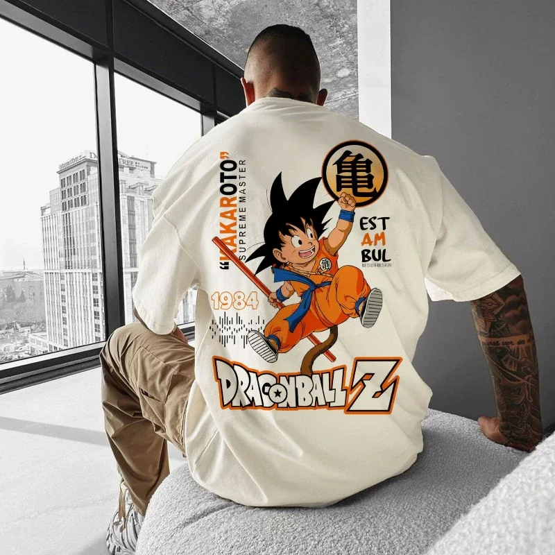 Dragon Ball Z аниме Гоку косплей молодежная мужская футболка оверсайз модный принт