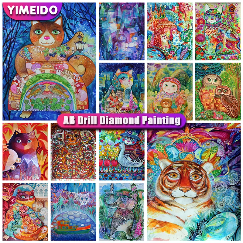 YIMEID 5d DIY AB Diamond Painting Cat Full Drill Cross-stitch Kits Rhinestone zipper bag Diamond Embroidery Mosaic Animals Art
YIMEID 5d DIY AB Diamond Painting Cat Full Drill Cross-stitch Kits Rhinestone zipper bag Diamond Embroidery Mosaic Animals Art