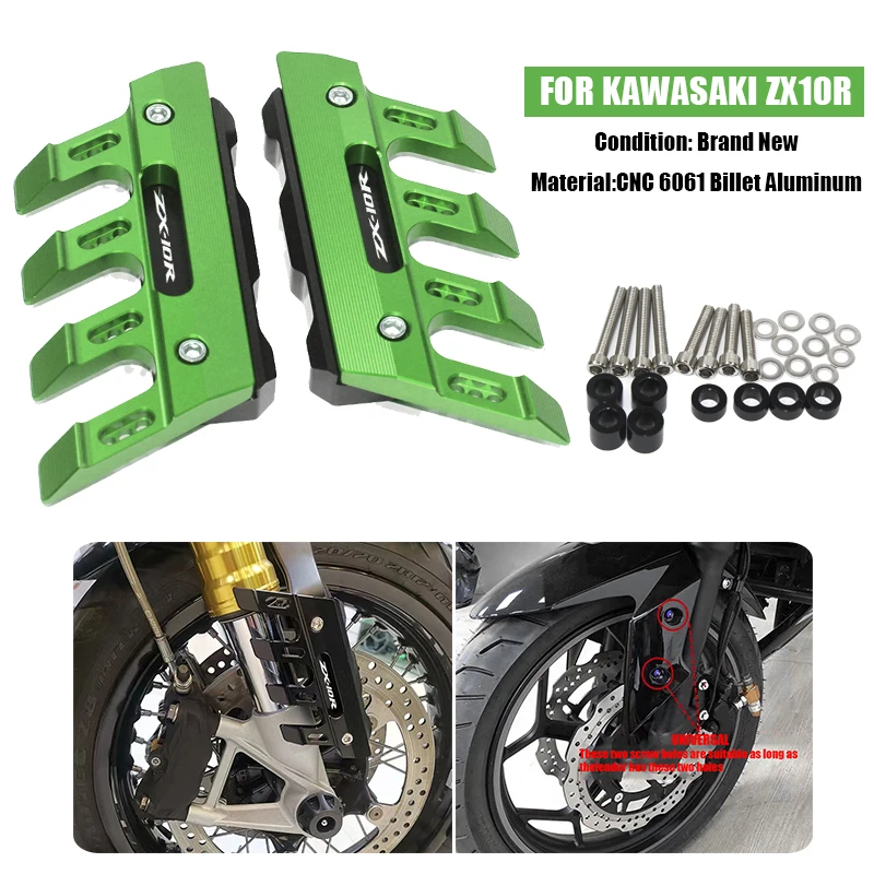 For KAWASAKI ninja ZX10R ZX 10R Motorcycle Mudguard Front Fork Protector Guard Block Front Fender Anti-fall Slider Accessories
For KAWASAKI ninja ZX10R ZX 10R Motorcycle Mudguard Front Fork Protector Guard Block Front Fender Anti-fall Slider Accessories