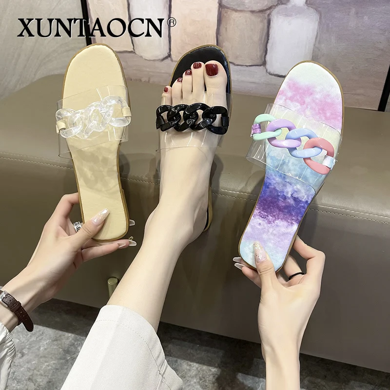 Flats Slippers Women Shoes 2022 Summer New Designer Sandals Sexy PVC Chain Sandal Ladies Flip Flops Casual Beach Dress Slides
Flats Slippers Women Shoes 2022 Summer New Designer Sandals Sexy PVC Chain Sandal Ladies Flip Flops Casual Beach Dress Slides
