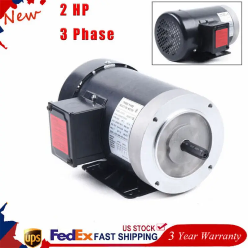 Brand New 2 HP Motor Three-phase 3450 RPM 56C Frame TEFC 230/460 V 3-phase
Brand New 2 HP Motor Three-phase 3450 RPM 56C Frame TEFC 230/460 V 3-phase