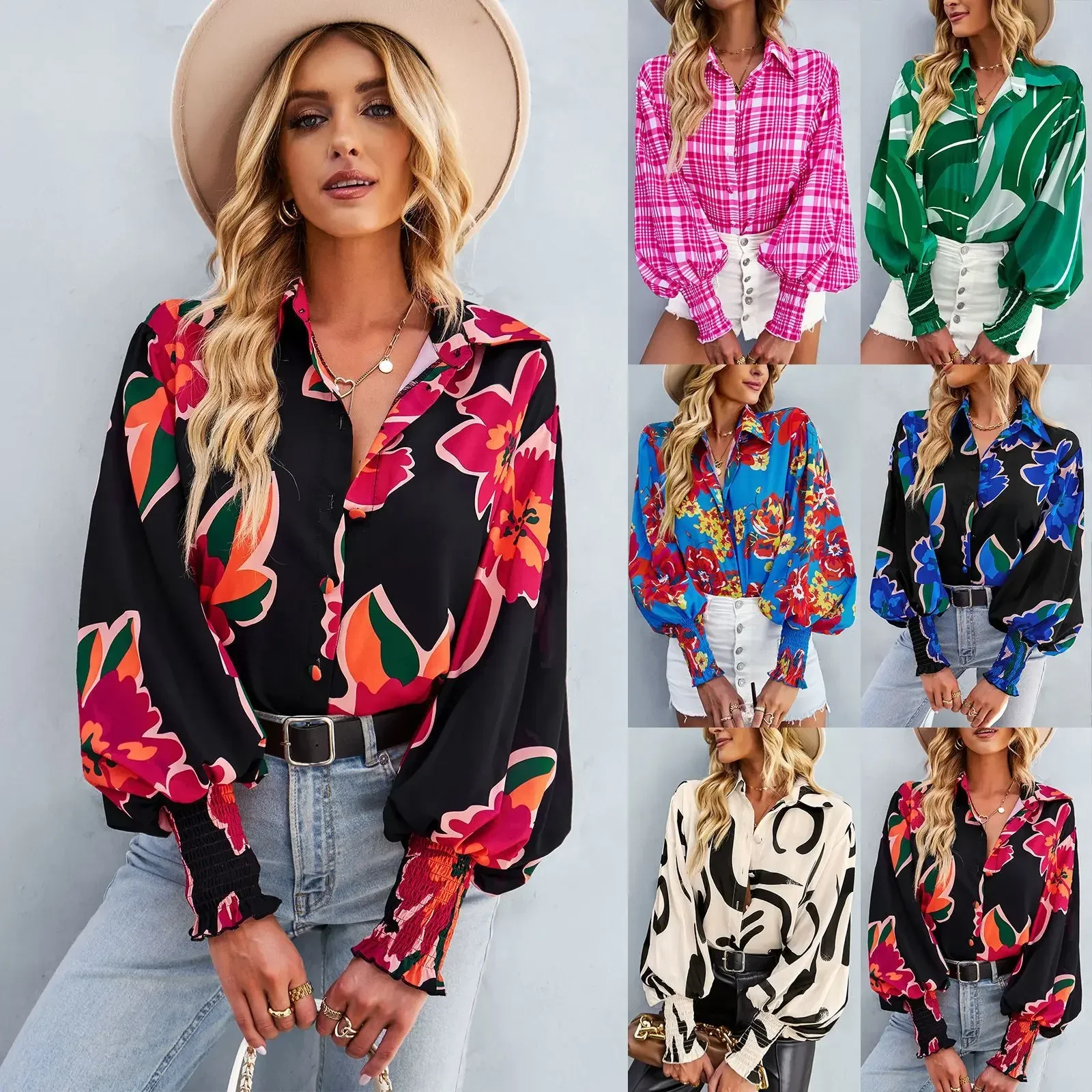 Autumn New Women's Collision Print Shirt Long-sleeved Versatile Blouse Shoulder Pads V-neck Fashion Design Trends
Autumn New Women's Collision Print Shirt Long-sleeved Versatile Blouse Shoulder Pads V-neck Fashion Design Trends