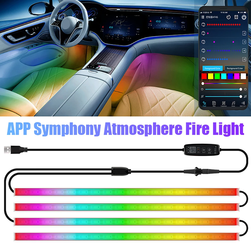 Auto LED RGB Atmosphere Strip Light USB Car Foot Light Color Changing APP Remote Voice Control Auto Decorative Atmosphere Lights
Auto LED RGB Atmosphere Strip Light USB Car Foot Light Color Changing APP Remote Voice Control Auto Decorative Atmosphere Lights