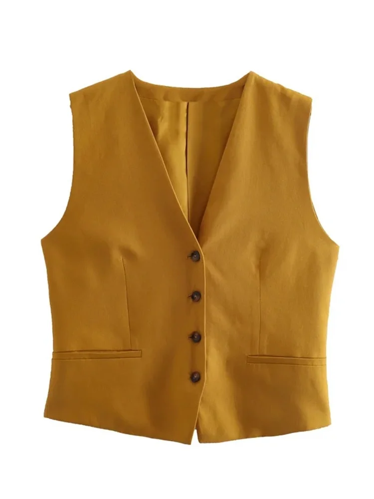 Fashion Khaki Single Breasted Tank Jacktet V-Neck High Waist Casual Trousers For Office Lady 2022 Summer Pants Sets
Fashion Khaki Single Breasted Tank Jacktet V-Neck High Waist Casual Trousers For Office Lady 2022 Summer Pants Sets