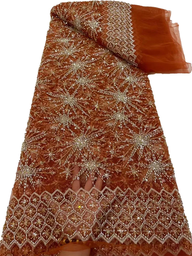 Luxury African Lace Fabric Heavy Bead Tulle Lace Embroidery High Quality French Net Lace 5 Yards Dresses For Women YY134
Luxury African Lace Fabric Heavy Bead Tulle Lace Embroidery High Quality French Net Lace 5 Yards Dresses For Women YY134
