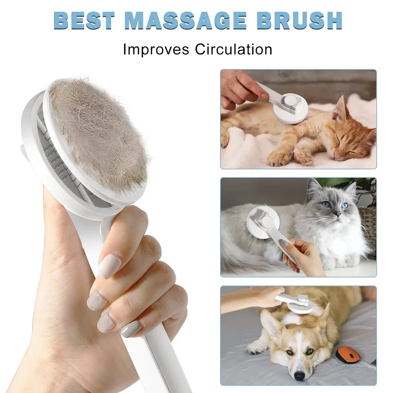 Щетка для домашних животных, расческа для собак и кошек, самоочищающаяся, спутанные волосы
Щетка для домашних животных, расческа для собак и кошек, самоочищающаяся, спутанные волосы