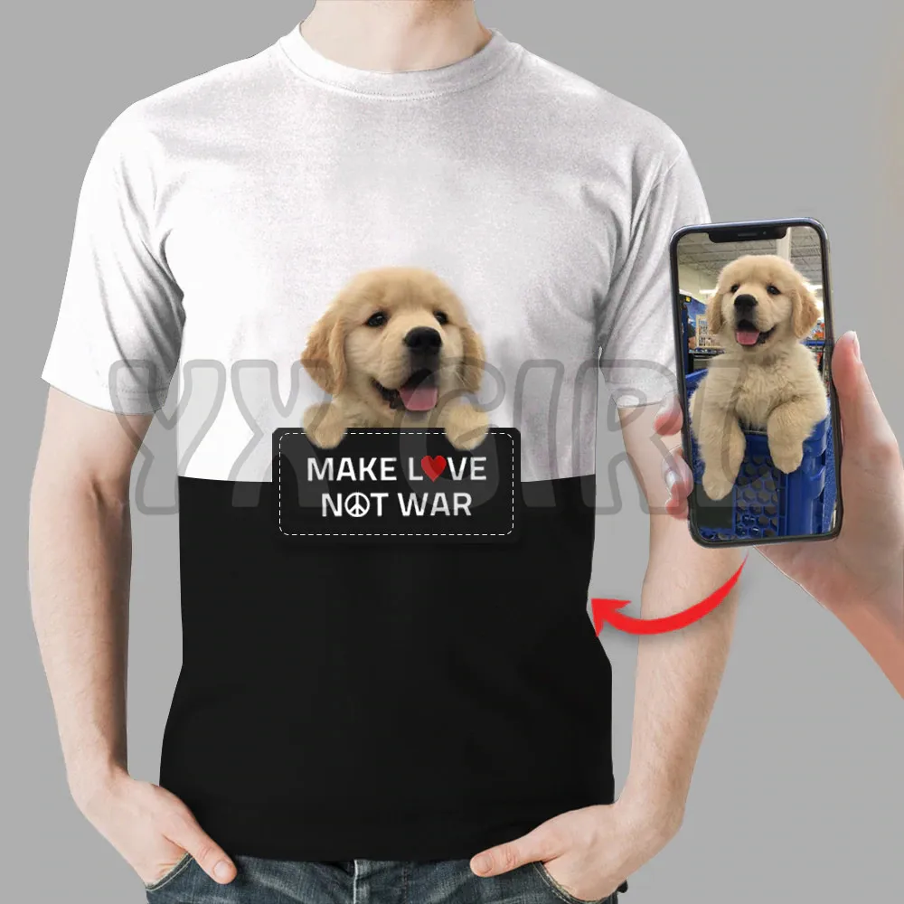 Summer Fashion Men t shirtMake Love Not War Personalized T Shirt 3D All Over Printed T Shirts Funny Dog Tee Tops shirts Unisex
Summer Fashion Men t shirtMake Love Not War Personalized T Shirt 3D All Over Printed T Shirts Funny Dog Tee Tops shirts Unisex