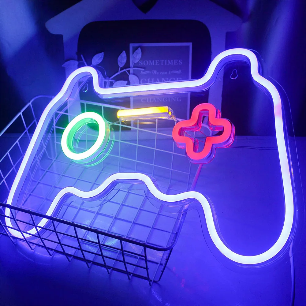 New Hot Game Pad Shaped Neon Signs Lights Wall Decor USB Powered LED Night Light 41*27.5*1.6cm Decorative Signs Novelty Lighting
New Hot Game Pad Shaped Neon Signs Lights Wall Decor USB Powered LED Night Light 41*27.5*1.6cm Decorative Signs Novelty Lighting