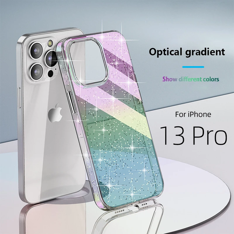 Для iphone13pro max чехол для телефона 12 градиентная Прозрачная Оптическая вспышка Порошковая задняя панель ПК Жесткий Чехол iphone13 mini soft edge
Для iphone13pro max чехол для телефона 12 градиентная Прозрачная Оптическая вспышка Порошковая задняя панель ПК Жесткий Чехол iphone13 mini soft edge