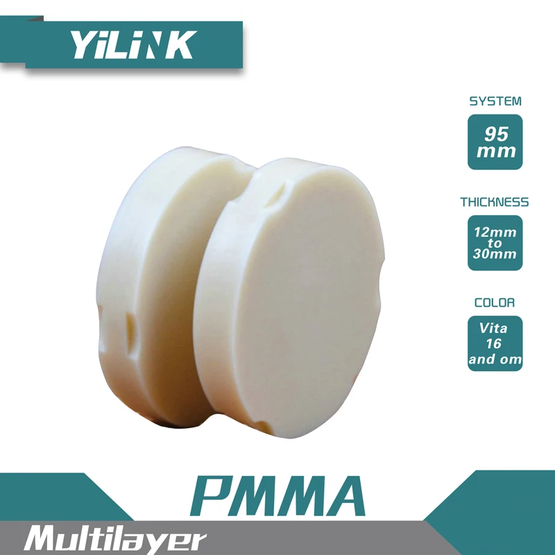 Yilink PMMA Multilayer Block Thickness 16 MM Temporary Restoration Materials for Dental Lab ZirkonZahn CAD CAM System
Yilink PMMA Multilayer Block Thickness 16 MM Temporary Restoration Materials for Dental Lab ZirkonZahn CAD CAM System
