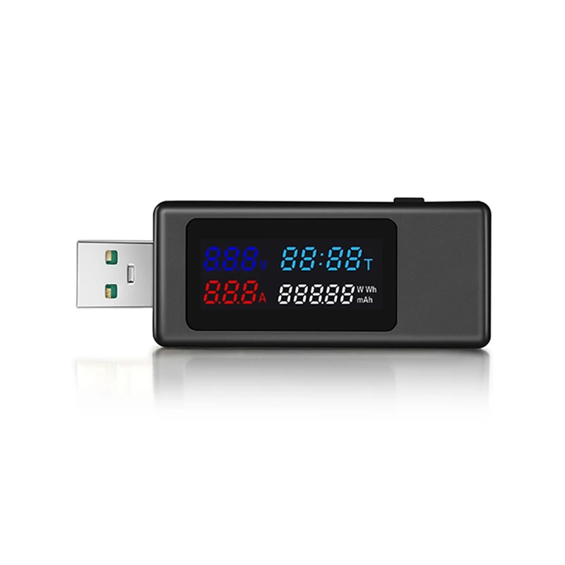 6 In 1 USB Tester DC4-30V IPS Display Digital Voltage Power Timing Capacity Meter Detector For Current, Voltage
6 In 1 USB Tester DC4-30V IPS Display Digital Voltage Power Timing Capacity Meter Detector For Current, Voltage