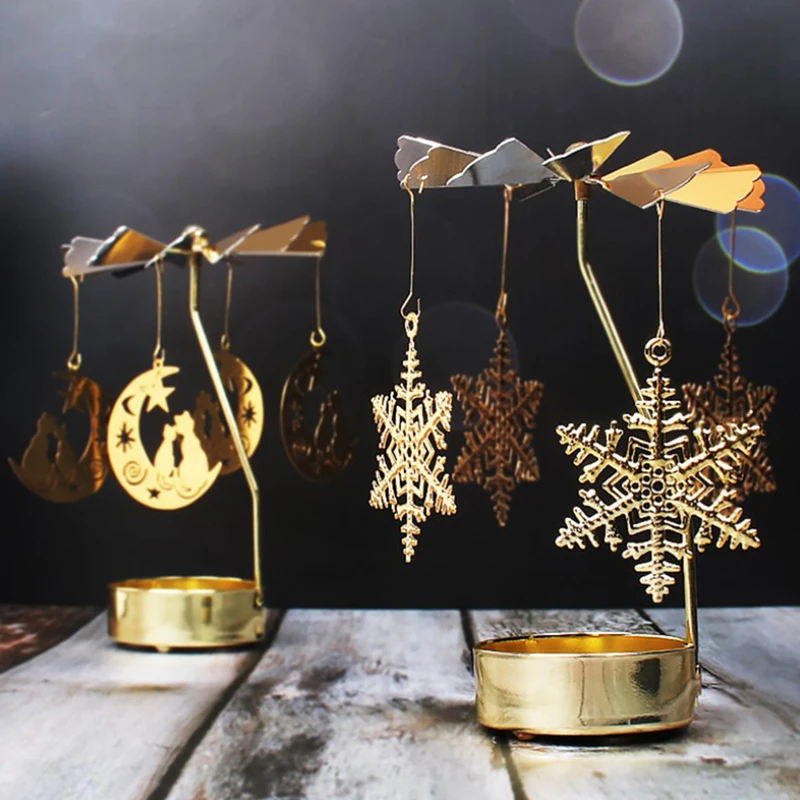 Christmas Candlesticks Romantic Spinning Carrousel Tea Light Xmas Candle Holders
Christmas Candlesticks Romantic Spinning Carrousel Tea Light Xmas Candle Holders
