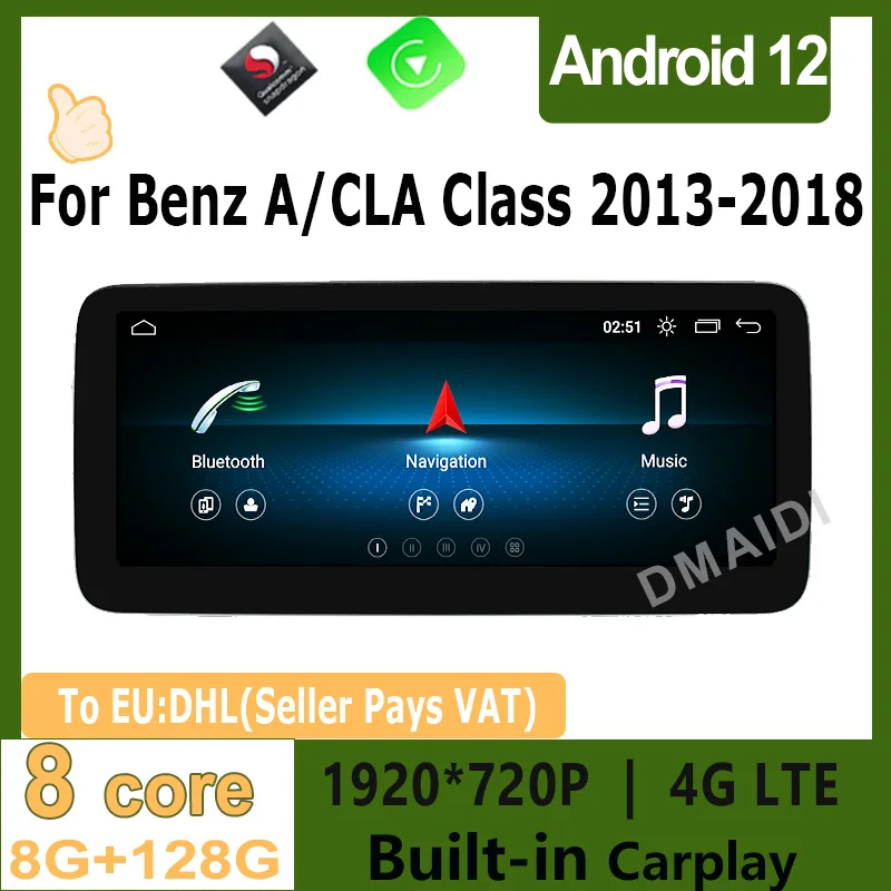 Android 12 8 Core 8G+128G Car GPS Navigation For Benz A W176 CLA C117 X117 GLA X156 2013-2018 Multimedia Player Screen Carplay
Android 12 8 Core 8G+128G Car GPS Navigation For Benz A W176 CLA C117 X117 GLA X156 2013-2018 Multimedia Player Screen Carplay