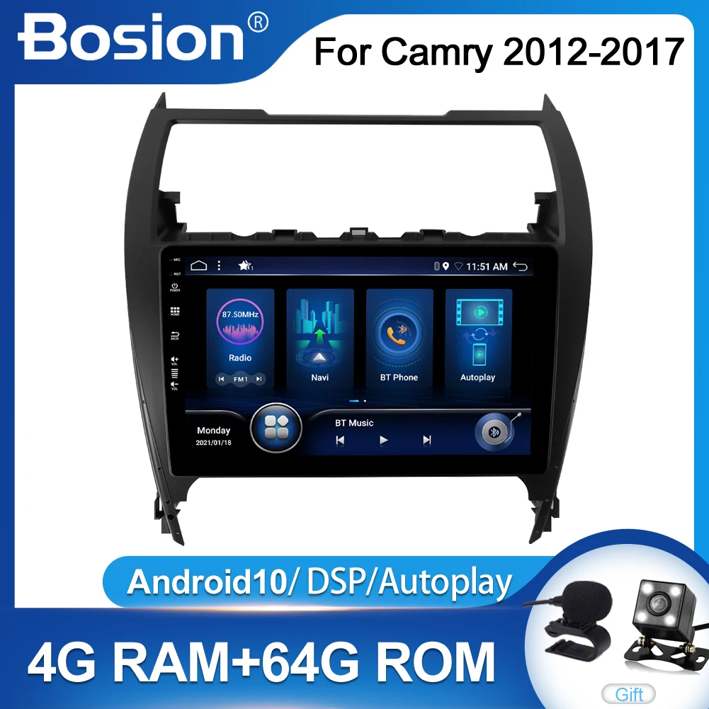 Автомагнитола Bosion 10,1 дюйма, 2 din, Android 10, для Toyota USA Camry 2012-2014, мультимедийный плеер vdieo, GPS-навигация, Carplay DSP
Автомагнитола Bosion 10,1 дюйма, 2 din, Android 10, для Toyota USA Camry 2012-2014, мультимедийный плеер vdieo, GPS-навигация, Carplay DSP